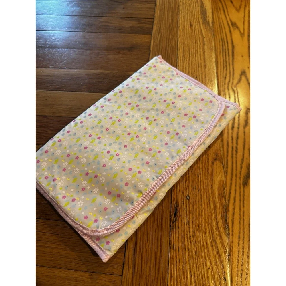 Vintage Winnie The Pooh Diaper Bag Tote Pink Beige Floral Embroidered NWOT Y2K